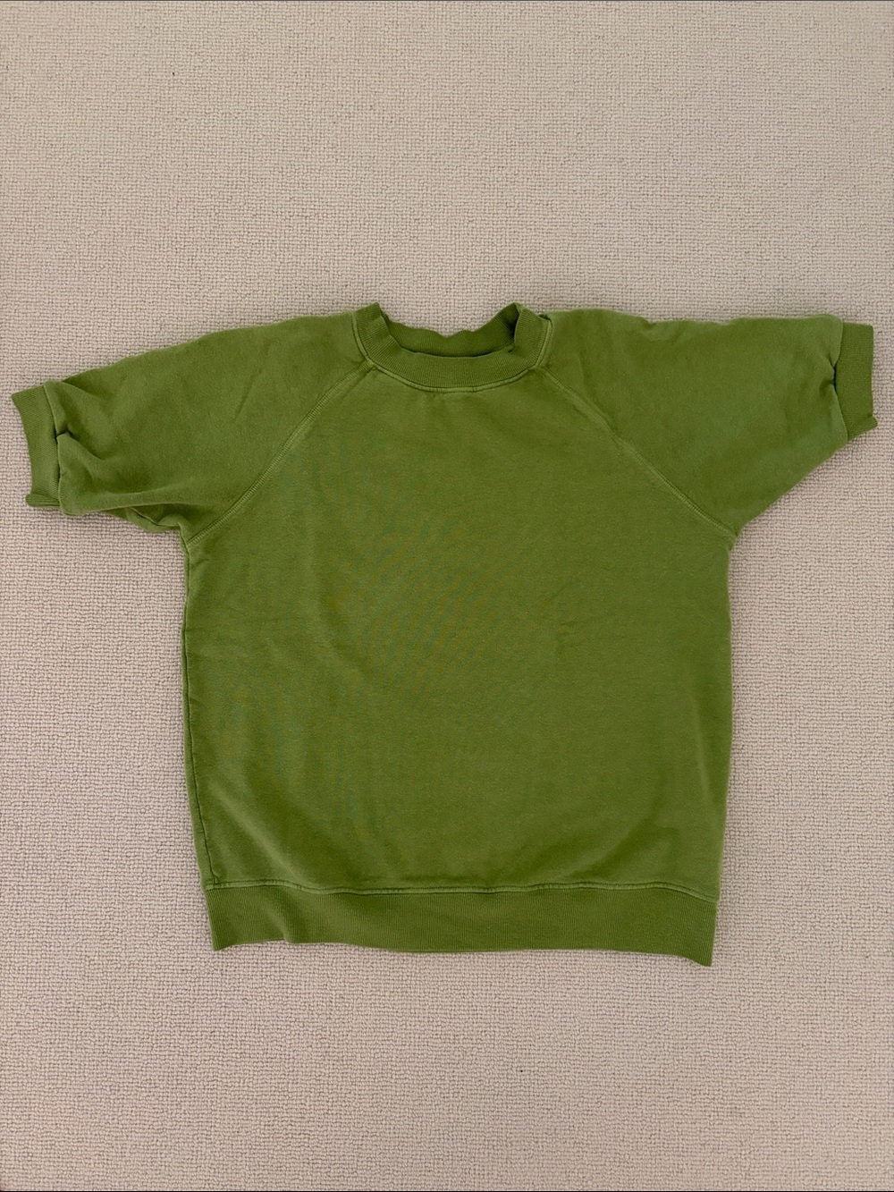 Jungmaven Short Sleeve Raglan Fleece Sweatshirt - Dark Matcha / M